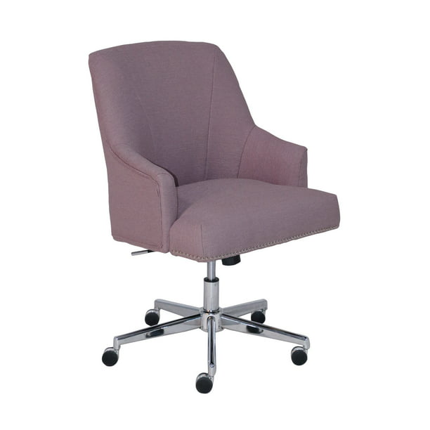 Serta Style Leighton Home Office Chair, Lilac Twill Fabric - Walmart ...