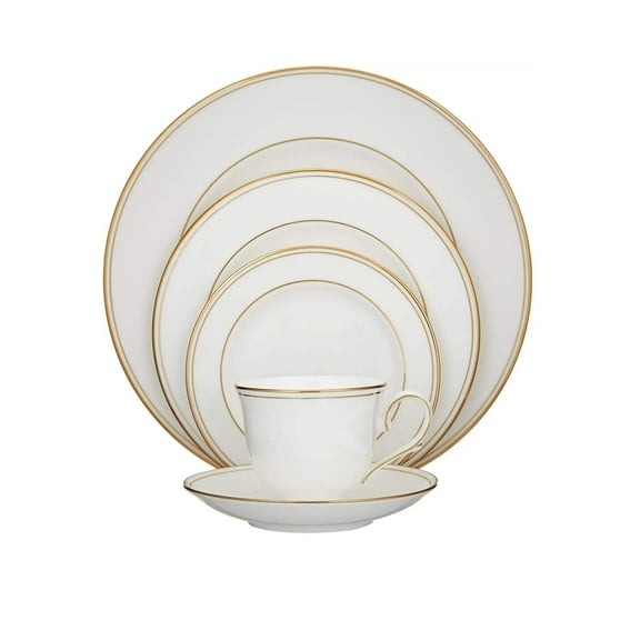 Lenox Federal Gold Bone China 5 Piece Place Setting, White - 100191602