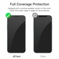 thumbnail image 3 of JETech Full Coverage Screen Protector for iPhone 12/12 Pro 6.1-Inch, Black Edge Tempered Glass Film with Easy Installation Tool, Case-Friendly, HD Clear, 3-Pack, 3 of 7
