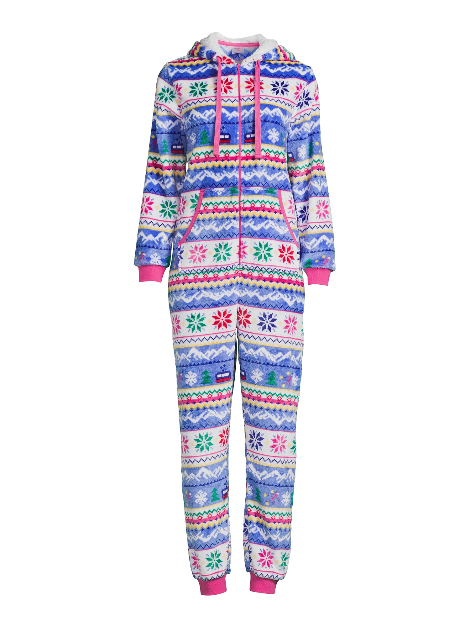 Holiday Time Women’s Print Union Suit, Sizes XS-3X