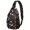 Halloween Ghosts and Spooky Elements, variant on Halloween Pumpkin Ghost Black Pattern Sling Backpack, Unisex Hiking Chest Pack with Side Mesh Pockets, Breathable Padded Back Gift Ideas for Hiking Cycling Walking