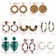 thumbnail image 2 of Pendientes Acrílicos De Ratán A La Moda Para Mujeres Y Niñas, Joyería Bohemia Minimalista, Pendientes De Aro, Regalos, Pendientes Colgantes De Hojas Kearding AP006896-03, 2 of 6