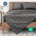 thumbnail image 5 of Bare Home Ultra-Soft Sheet Set - Premium 1800 Collection - Deep Pockets - 4-Pieces - Queen, Modern Plaid - Gray/White, 5 of 8