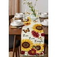 thumbnail image 4 of Sunflower Vintage Table Runner Cotton Linen 36 Inch Holiday Dresser Scarves, Farmhouse Flowers Butterfly Botanical Tablerunner for Kitchen Coffee Dining Bedroom Dinner Scarf Décor 13''x36'', 4 of 9