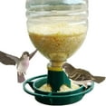 thumbnail image 4 of Recycled Bottle Top Hanging Bird Feeder Automatic Outdoor Bird Feeding Tray, Eco-Friendly Green Plastic Feeder for Empty Bottles, Easy to Install for Garden 4.92 Inch 1Pcs, 4 of 7