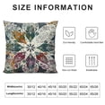 thumbnail image 5 of BANET  Ethnic Decorative Throw Pillow Case, Vintage Style Oriental Composition with Mandala Flowers and Peacock Feathers, Couch Bedroom Living Room Cushion Cover 18x18in, 5 of 5