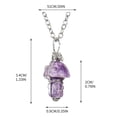 thumbnail image 2 of Under 10! Gmogad Mushroom Necklace for Women, 925 Sterling Silver Mushroom Crystal Pendant Necklace Colorful Stone Mushroom Choker, Vintage Natural Crystal Pendant, 2 of 2