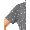 thumbnail image 6 of Fruit of the Loom Women's Soft & Breathable V-Neck Short Sleeve Top & Pajama Pant Set, Sizes S-4X, 6 of 12