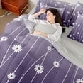 thumbnail image 3 of Erosebridal White Floral Daisy Bedding Comforter Set 7 Pieces For Girls,Teens Adults Spiral Stripes Gradient Purple Full Bedding Set,Grey Reversible, 3 of 6