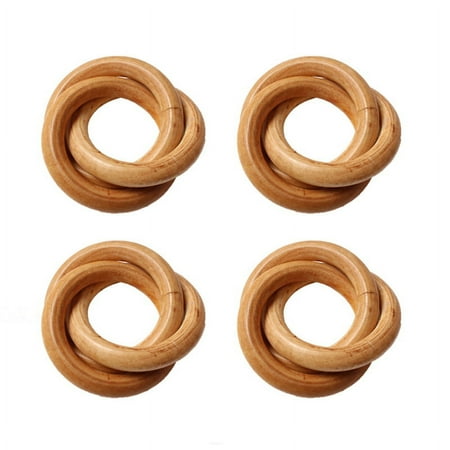 

ckepdyeh 4Pcs Wood Napkin Rings Wood Circles for Macrame Napkin Buckles Napkin Ring Holders for Farmhouse Wedding Table Decor