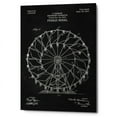 thumbnail image 2 of "Ferris Wheel, 1920 Blueprint Chalkboard Patent" Giclee Canvas Wall Art, 12"x18", 2 of 3