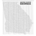 thumbnail image 3 of Georgia Shower Curtain, Pattern of United States Typography and Dotted Map on a Plain Background, Fabric Bathroom Set with Hooks, 69W X 70L Inches, Dark Grey and White, by Ambesonne, 3 of 3