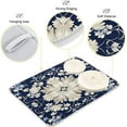 thumbnail image 4 of Vintage Ornamental Floral Dish Drying Mat, Absorbent Microfiber Pad Protector For Kitchen Counter Top Mat Dish Drainboard 16x18in Home Decor, 4 of 7