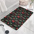 thumbnail image 3 of Dark Christmas Tree and Gift Pattern Flannel Non Slip Door Rugs,Washable Door Mats Indoor,Decorative Door Mats,Dirt-Resistant and Absorbent Doormat for Entrance,Bedroom,Kitchen,Bathroom,23.5"x16", 3 of 5