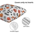 thumbnail image 4 of Halloween Throw Pillow Covers, pumpkin halloween cartoon Halloween Decorations Square Pillow Cases with Invisible Zipper for Bed Couch Sofa, Farmhouse Halloween Decor-2 Pack 18x18, 4 of 6