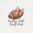 thumbnail image 4 of Inktastic Daddy's Little Draft Pick Football Pink Bow Boys or Girls Baby T-Shirt, 4 of 5