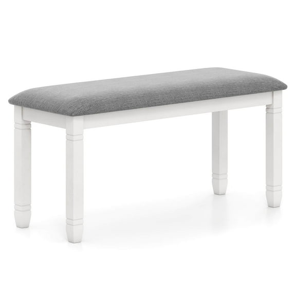 REKHH  Upholstered Dining Bench with Padded Seat, Solid Wood Legs, Load 800 lbs, 40.5"x16"x20", Entryway Shoe Rack Bench for Kitchen, Dining Room, Living Room, Bedroom, End of Bed, Hallway (Grey,1)