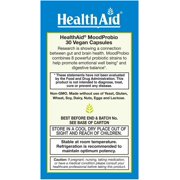 MoodProbio 30 Billion CFU With Prebiotic, Once Daily, Acid & Bile Resistant, Gluten, Dairy, and GMO Free, Vegan