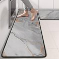 thumbnail image 2 of Kitchen Rugs Sets Of 2,Gray Marble Orange Line Pattern Anti Fatigue Kitchen Mat Rugs Non Slip Washable,Decorative Kitchen Floor Mats for Kitchen,Sink,Laundry,17"x47"+17"x47", 2 of 5