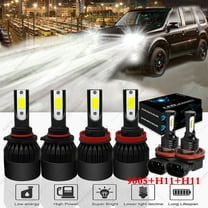 For Honda Pilot 2006-2018 6000K LED Headlight Bulbs,9005 H11High Beam Low Beam H11Fog Beam,6pcs,SHENKENUO
