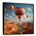 thumbnail image 2 of Designart "Harmony In Skies: Balloon Voyage II" Hot Air Balloon Floater Framed Canvas Art Print, 2 of 5