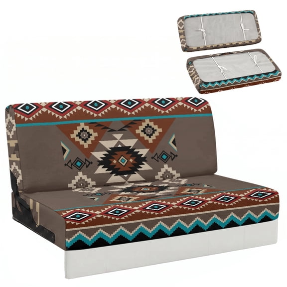 Chririnla Southwestern RV Couch Covers Washable, Suitable for Travel Trailer Camper, Furniture Protector Fit for Jackknife Sofa Bed