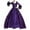 Purple, variant on Womens Retro Party Princess Cosplay Lace Floor Length Dress