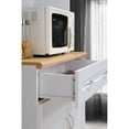 thumbnail image 3 of Hodedah Kitchen Cabinet with Top and Bottom Enclosed Cabinet Space in Beige Wood, 3 of 5