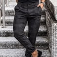 thumbnail image 5 of Pantalones casuales para hombre Pantalones a cuadros para hombre Pantalones ajustados elásticos para hombre Estos pantalones chinos casuales son ajustados, 5 of 5
