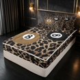 thumbnail image 3 of Erosebridal Lucky 8 Zipper Queen Comforter Set 4-Piece Set, Tan Leopard Front, Black Reversible, 3 of 7