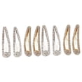 thumbnail image 4 of 2 Count Rhinestone Bb Clip Net Snap Hair Clips Barrette Girls Accessories for Wedding Bride Women's, 4 of 8