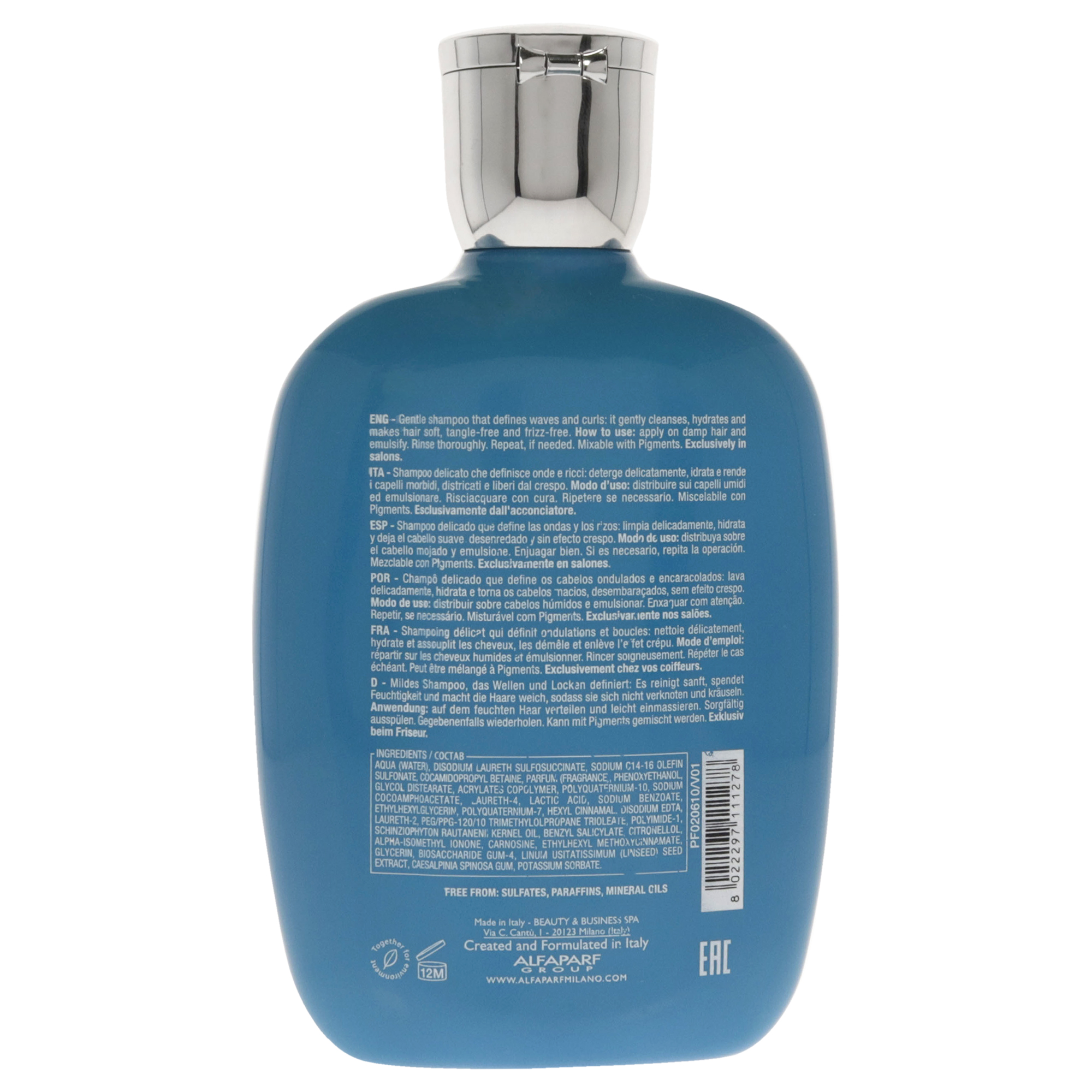 Alfaparf Milano Semi Di Lino Curls Enhancing Low Shampoo , 8.45 oz Shampoo