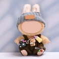 thumbnail image 3 of Clothing Accessories, Peripheral Plush Doll Cute Outfits With Striped Button Sweater, Rolled Brim Bear Hat And Camera - Designed For Plush Doll Dress - Up, ,, 3 of 8