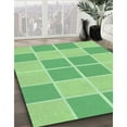 thumbnail image 3 of Ahgly Company Tapis Rond Lavable en Machine Intérieur Vert Jade Transitionnel, 5 Pieds Rond, 3 of 7