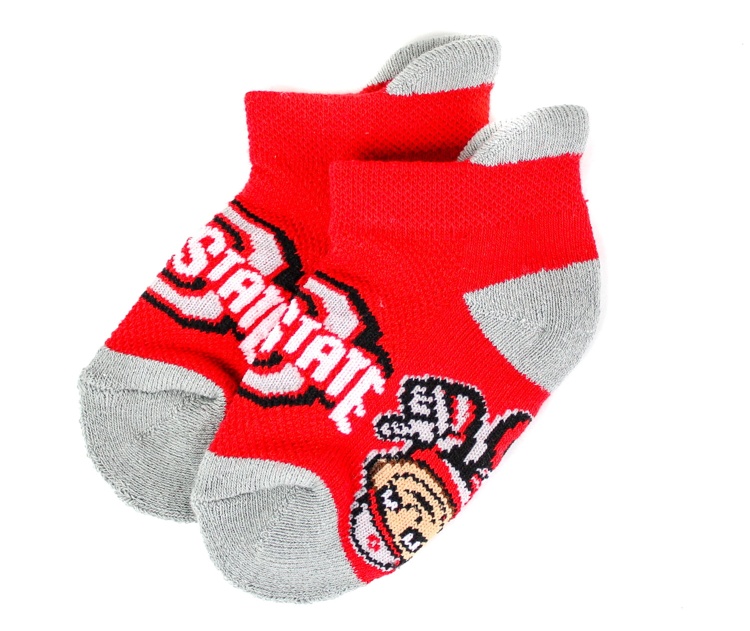 Ohio State Buckeyes POLY KNIT Infant Newborn Baby Booties Slippers Shower Gift 