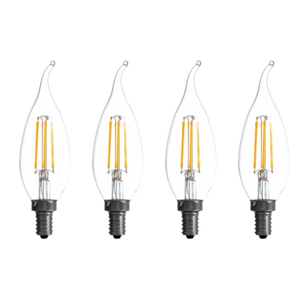 Sylvania Filament LED 60W Base de Candélabre Ampoule Lumière du Jour Dimmable (4 Pack)