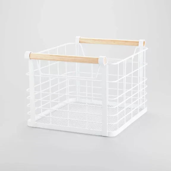 Natural Wood Handles Milk Crate