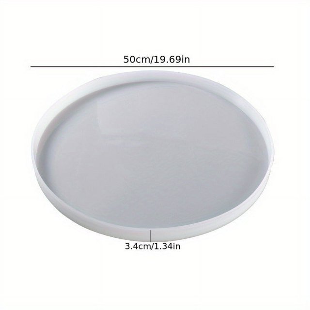 19.7 Inch (50cm) Round Epoxy Table Resin Molds, ULENDIS Large Charcuterie Board Resin Mold With 3 PCS Hairpin Legs, Reusable DIY Art Home Decoration Resin Tray Mold For River Table, Cutting Board Crea