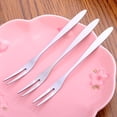 thumbnail image 6 of Homelife 2Pcs Household 2-prong Appetizer Cake Fruit Western Small Fork Kitchen Accessory, 6 of 13