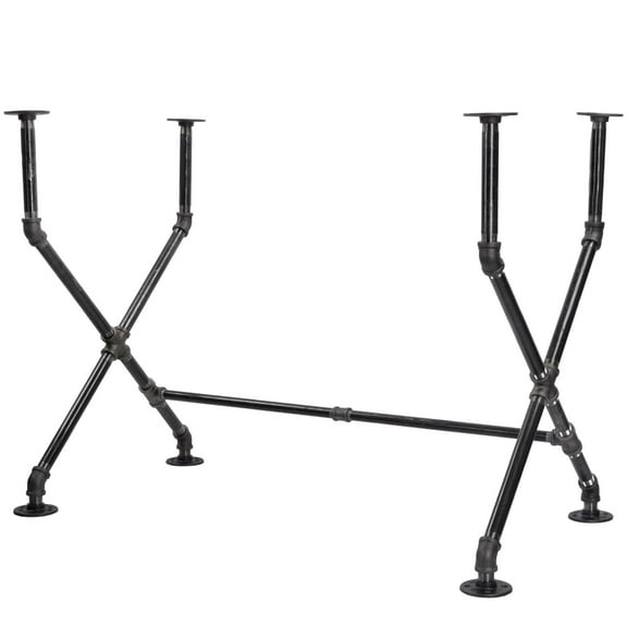 Pipe Décor "X" Design Desk Kit Industrial Steel Pipe