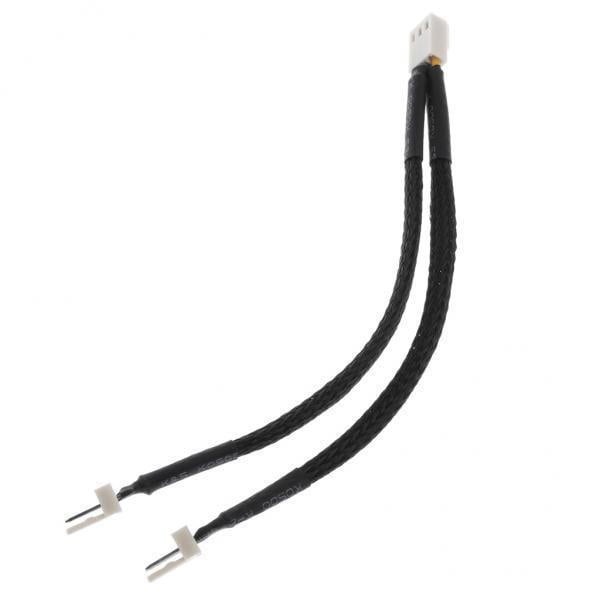 Cable de Extensión Sunnimix 2x2510 Ventilador 3 Pines 30cm 3 piezas Negro