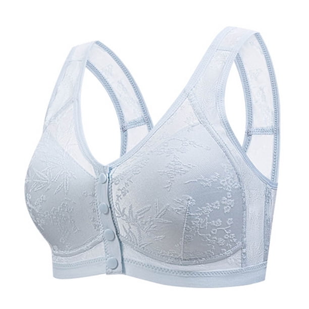 Ropa Interior Transpirable para Mujeres Sujetador Inalámbrico Delgado de Tamaño Grande con Diseño de Reunión, Ropa Interior de Poliéster Elástica Cómoda Diaria para el Uso Diario