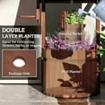 thumbnail image 5 of Spaco Wood Wishing Well for Outside with Hanging Bucket, Wishing Well Planter with Drain Hole for Outdoor, Carbonized, 5 of 11