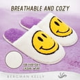 thumbnail image 5 of Slippers for Women, Fuzzy House Shoes, Smiley Face & Heart Eyes by Bergman Kelly, 5 of 12