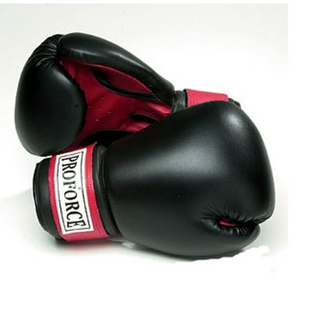 ProForce Leatherette Boxing Gloves w/Red Palm -