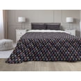 thumbnail image 1 of Pixel Art Comforter & Sham Bedding Set, Skull with Bones Pirate Inspired Colorful Motifs on a Dark Toned Backdrop, 3 pcs Duvet Set Microfiber Filling Quilt, 5 Sizes, Multicolor, by Ambesonne, 1 of 4