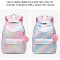 thumbnail image 3 of Mochila Escolar para Niñas y Niños Mayores de 8 Años, Mochila Lisa para Computadora Portátil de 14 Pulgadas, Mochilas Escolares Repelentes al Agua Mochila Informal para Viajes Escolares, 3 of 5