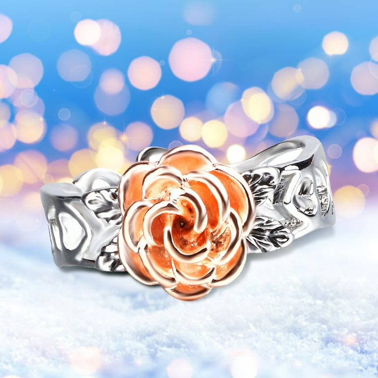 Antique sterling deals silver rose ring