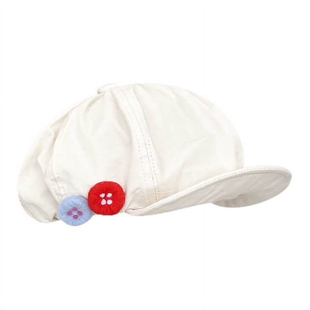 LinYooLi Version d'Été de Fleurs Rétro Chapeau Brodé Fille Sortie de la Rue pour Montrer le Visage Petit Chapeau d'Arbre Polyvalent à la Mode