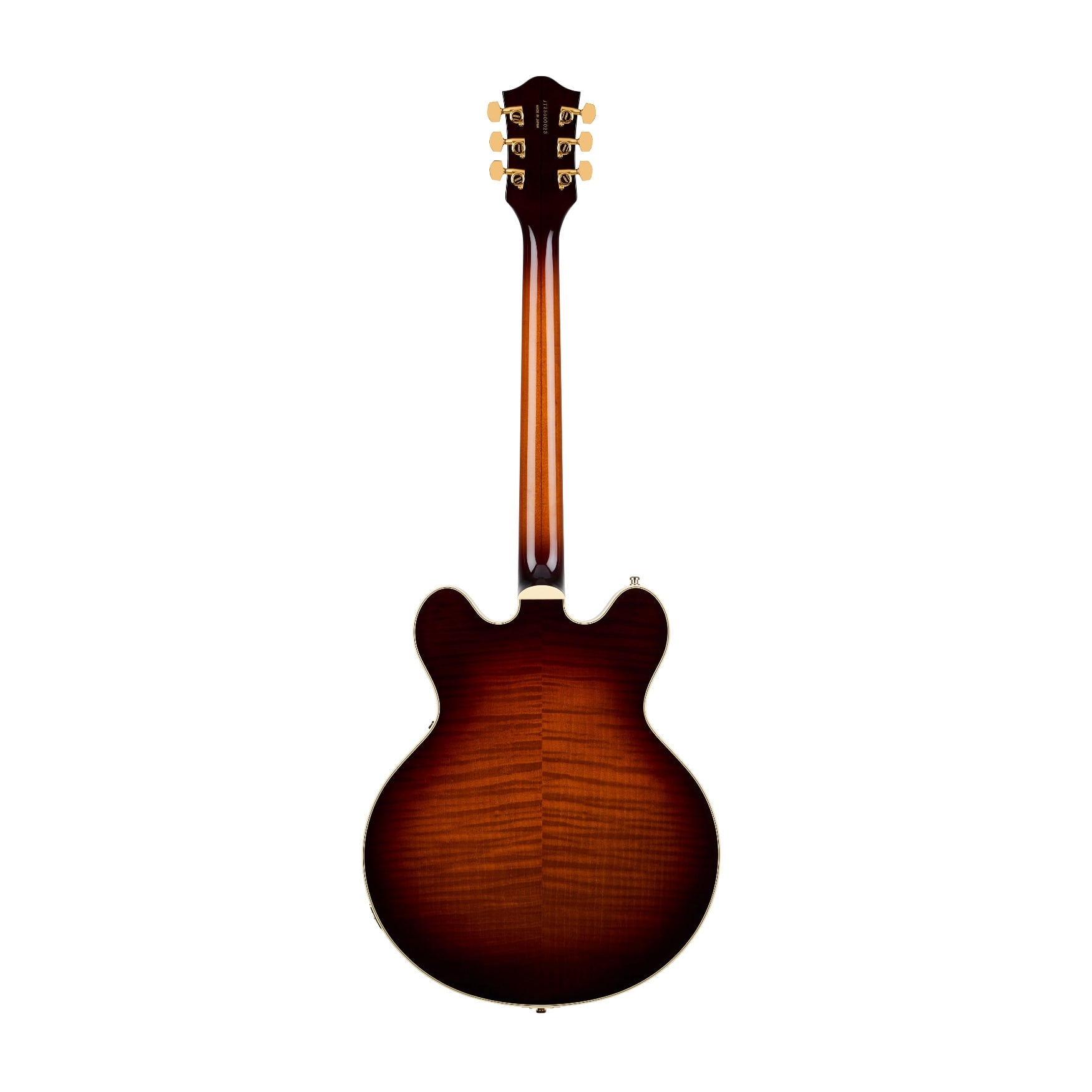 Gretsch Broadkaster LX Figured Center Block 6-String Electric Guitar with String-Thru Bigsby, Gold Hardware and Ebony Fingerboard (Havana Burst)